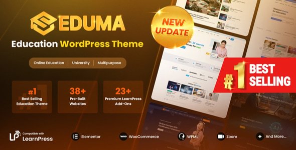 Eduma education WordPress theme built on LearnPress