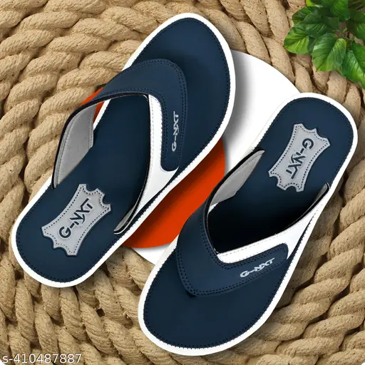 G-NXT navy blue flip flops and slippers for men