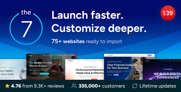 The7 responsive multipurpose WordPress and WooCommerce theme