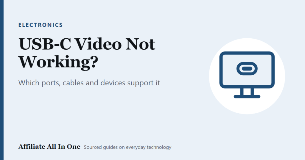 usb c video not working featured